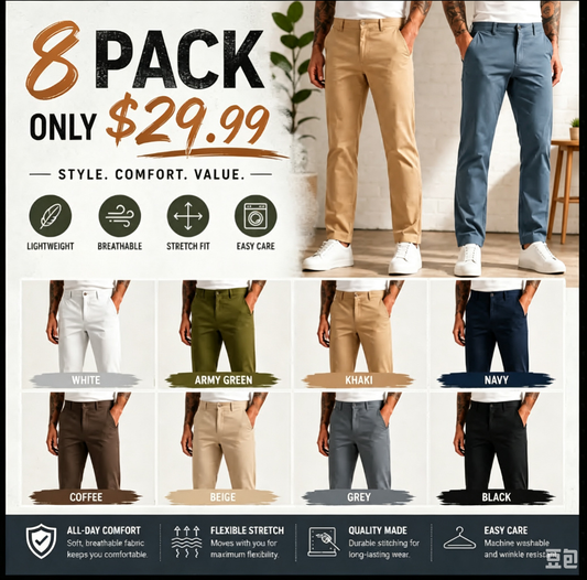 ⚡FINAL SALE⚡Men's Golf Stretch Straight Pants