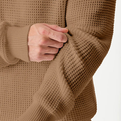 🔥 BESTSELLER | 8PCS $29.99 | Men's Waffle Knit Crewneck Sweater