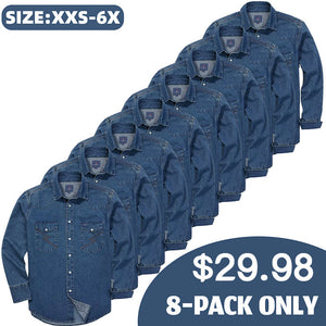 Washed Dark Indigo 8PK